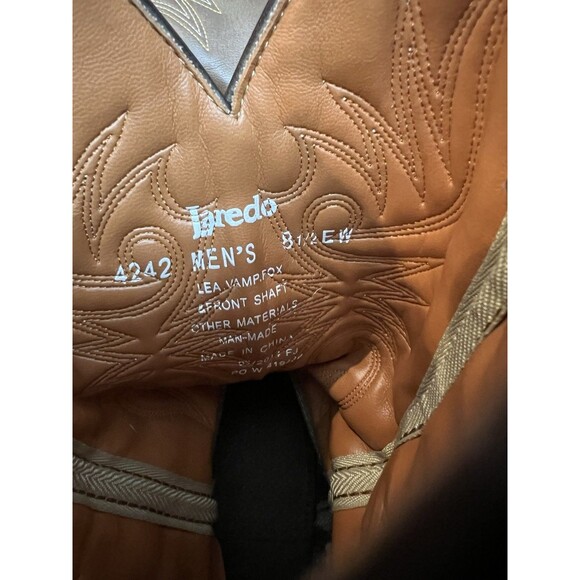 Laredo Men\'s Leather Vamp Fox 4242 Western Boots Size 8.5D main image 4